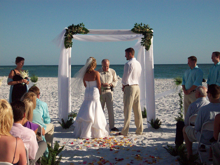 41 Lido Beach Wedding White Trellis Florida Beach Wedding