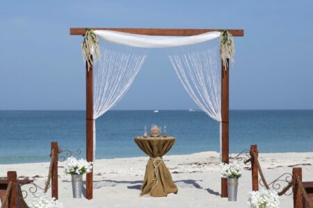 Rustic romance beach wedding package | florida sun weddings