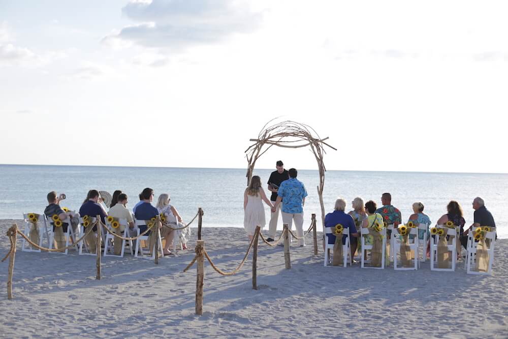 Simply Nature beach wedding package on Venice Beach FL