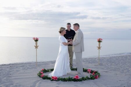 Circle of Love florida beach wedding vow renewal ceremony package