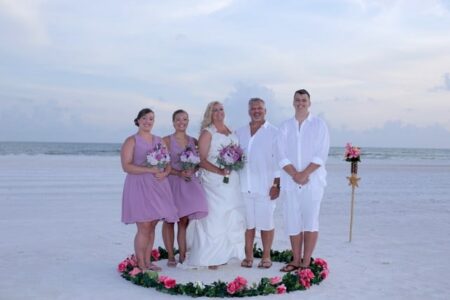Small Family Wedding on Florida Gulf Coast Beach | Sarasota, Venice, Siesta Key