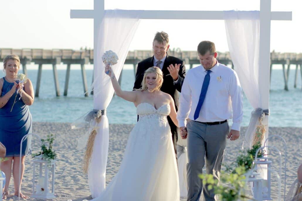 Seaside Paradise Elegant White Beach Wedding Arbor Florida