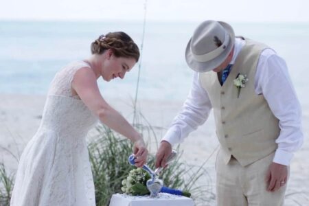 Florida Beach Elopement Package Bride and Groom Sand Ceremony