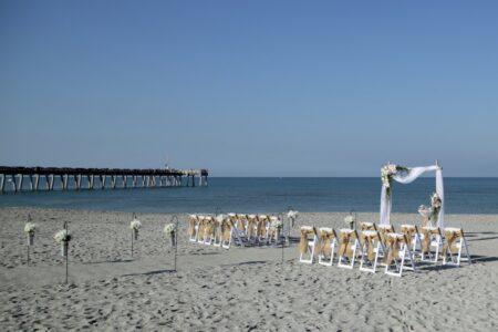 Beach Wedding in Venice Florida | Natural Minimalist Beach Wedding Aesthetic
