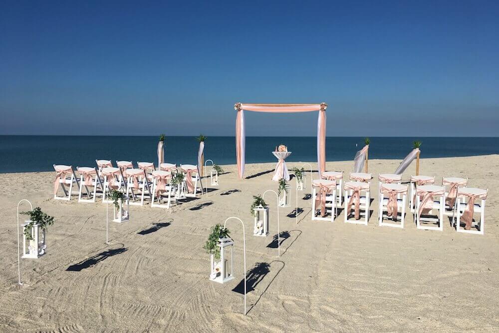 beach wedding lanterns