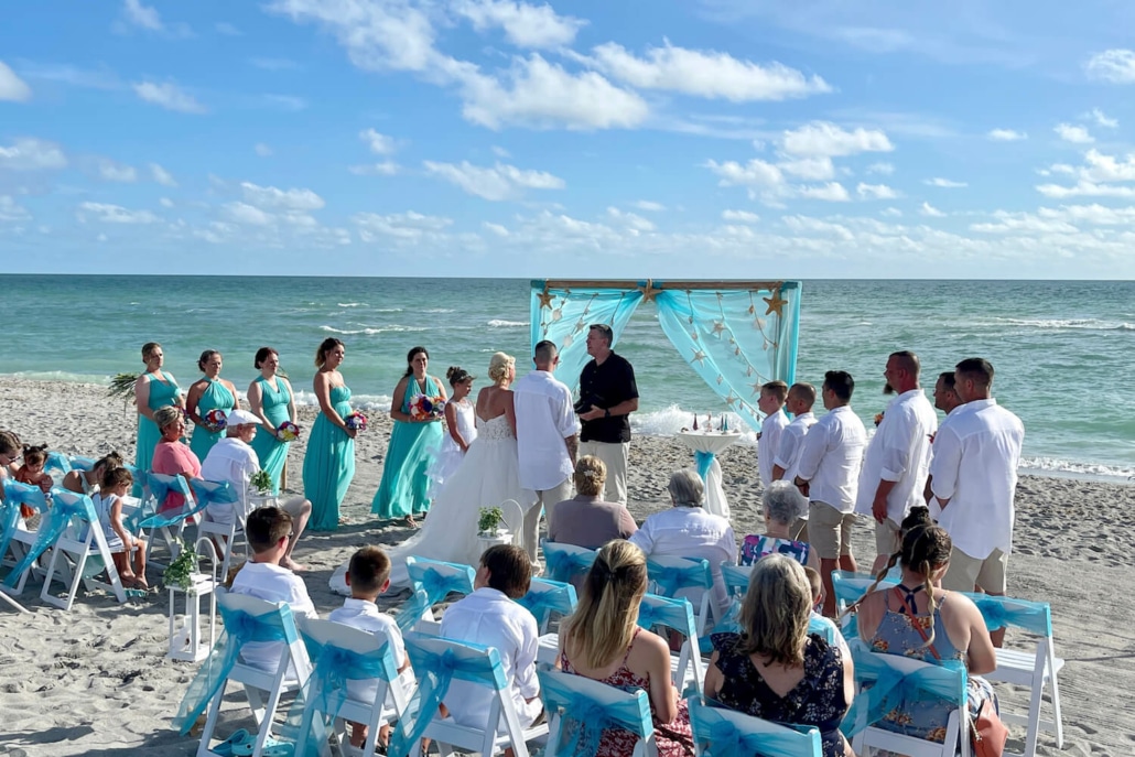 Aqua Starfish Themed Beach Wedding in Florida - Affordable Destination Wedding Venue