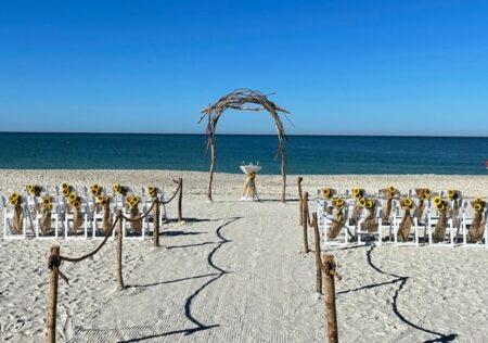 Simply Nature Sunflower themed florida beach wedding package