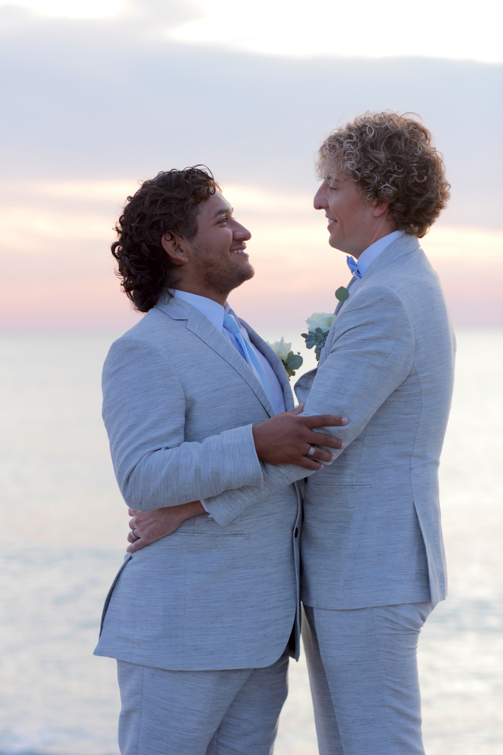 Grooms on Beach