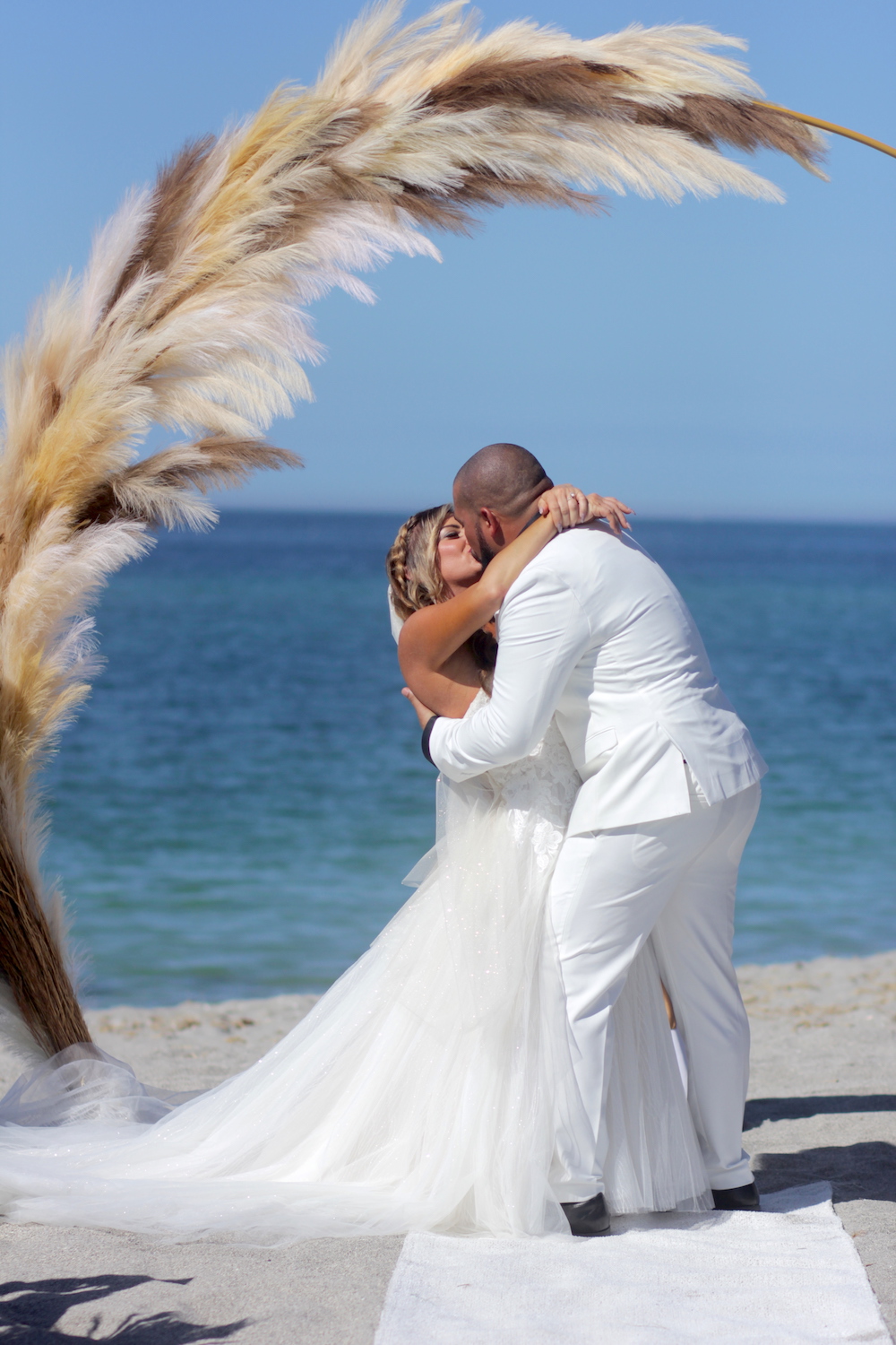 Pampas Grass Wedding Arch Beach Wedding