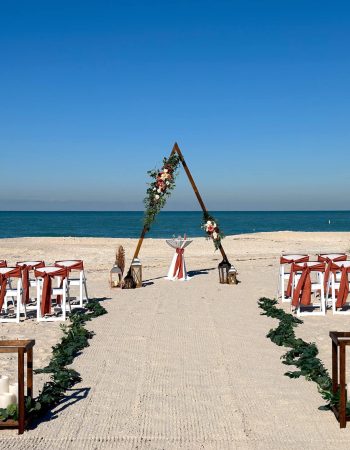Paradise Point Beach Wedding Ceremony Package in Rust/Terra Cotta