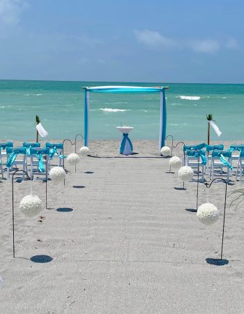 Florida Beach Wedding Ceremony Inspiration - Aqua and White Beach Wedding
